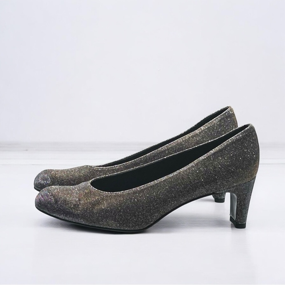 Women's Stuart Weitzman Heels Silver Size 7.6 - Picture 2 of 9